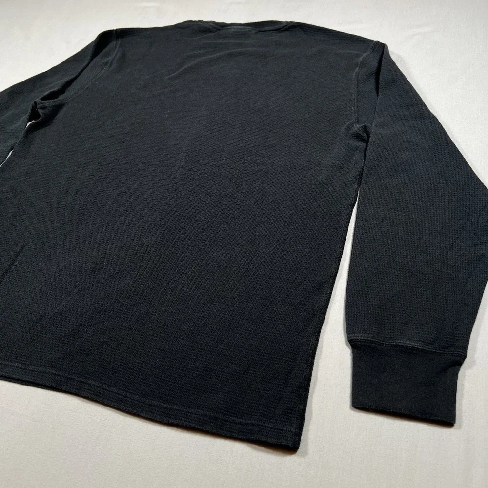 Polo Ralph Lauren Men's Black Waffle Knit Thermal Long Sleeve T-Shirt Size L